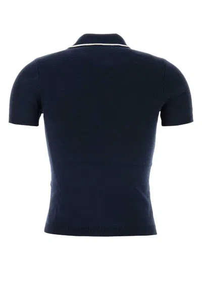 Valentino Polo Shirt Cotton Embroidered Detail In Blue