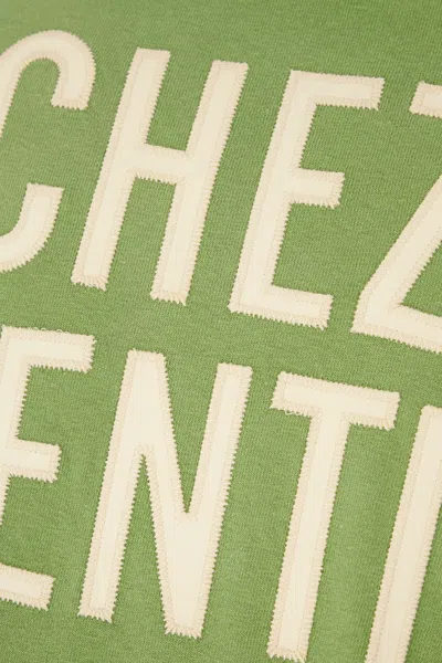 Valentino Playful Printed Cotton T-shirt With Bold Lettering In Green