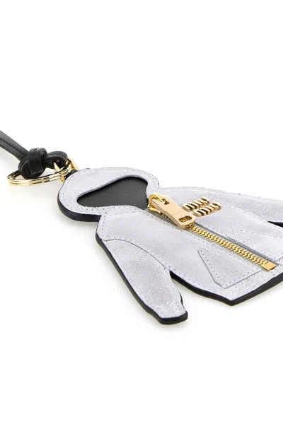 Miu Miu Grey Suede Keyring