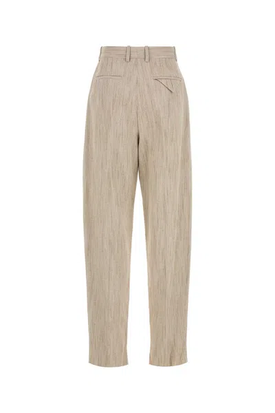 Bottega Veneta Light Grey Blend Pant In Neutral