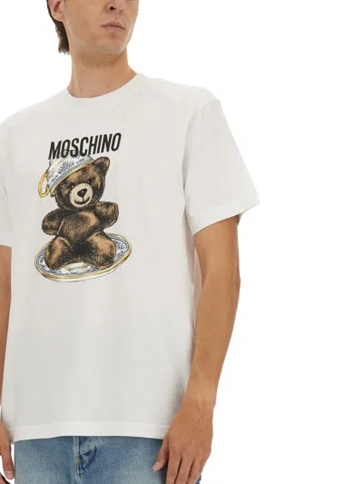 Moschino Teddy Bear Print Crewneck T-shirt