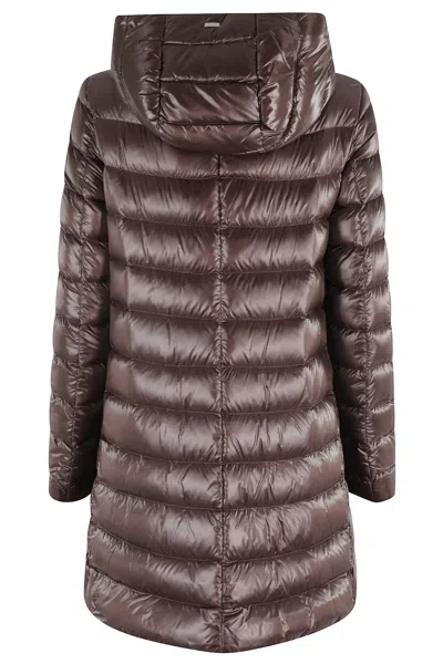 Herno Women A-shape Ultralight Down Jacket In Brown
