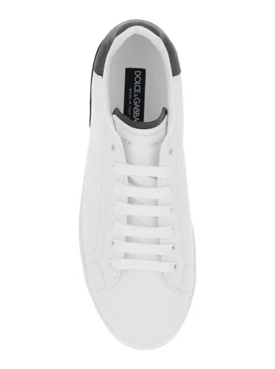 Dolce & Gabbana Sneakers From The Portofino Line In Calfskin In White