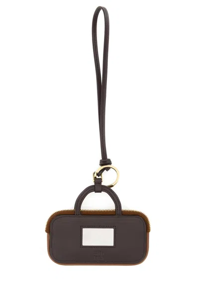 Miu Miu Caramel Leather Keyring