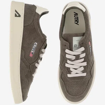 Autry Low-top Suede Sneakers With Rubber Sole And Lace-up Closure