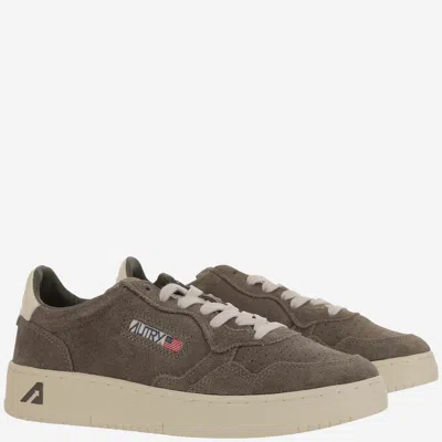 Autry Low-top Suede Sneakers With Rubber Sole And Lace-up Closure