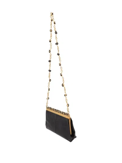 Pre-owned Valentino Garavani 2023 Python Jewel Clutch Bag In Black
