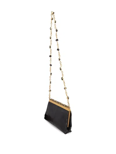 Pre-owned Valentino Garavani 2023 Python Jewel Clutch Bag In Black