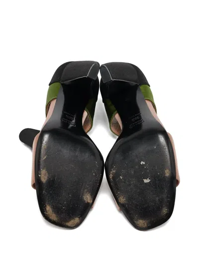 Pre-owned Prada 2023 110mm Satin Block-heel Sandals