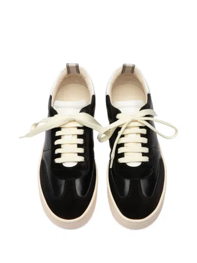 Officine Creative Kombined Suede Platform Sneakers In Black