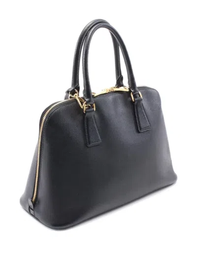 Pre-owned Prada 2010s Leather Tote Bag In Black
