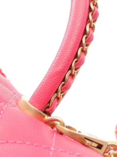 Pre-owned Chanel 2021 Matelasse Coco Handle Handbag In Pink