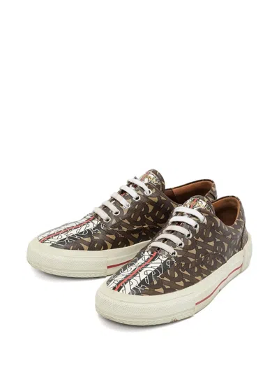 Pre-owned Burberry Monogram Canvas Sneakers