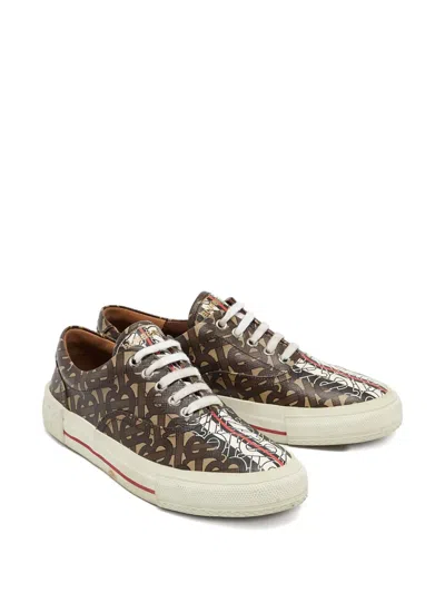 Pre-owned Burberry Monogram Canvas Sneakers