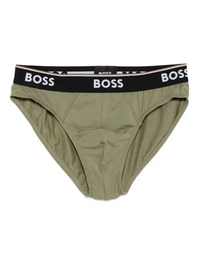 Hugo Boss Logo Briefs (set Of Three) In Multi