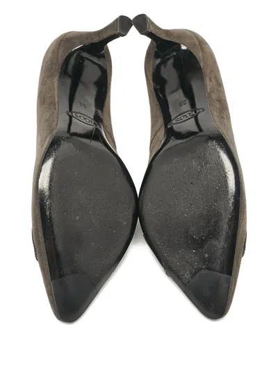 Pre-owned Tod's Vintage 75mm Suede Pumps In Gray
