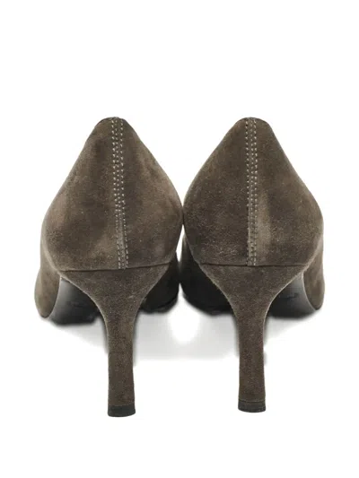 Pre-owned Tod's Vintage 75mm Suede Pumps In Gray
