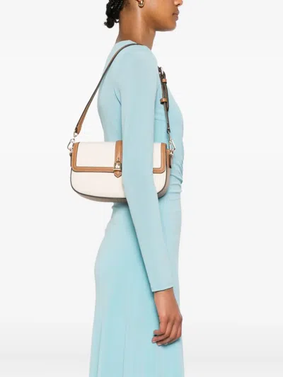 Karl Lagerfeld Leather-trimmed Canvas Shoulder Bag