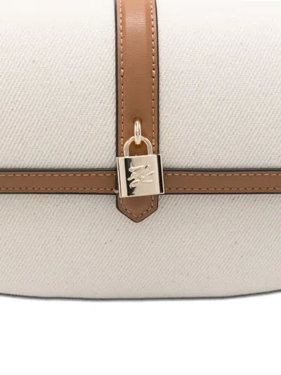 Karl Lagerfeld Leather-trimmed Canvas Shoulder Bag