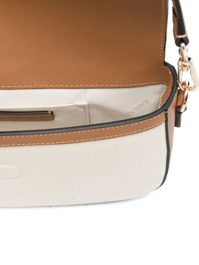 Karl Lagerfeld Leather-trimmed Canvas Shoulder Bag