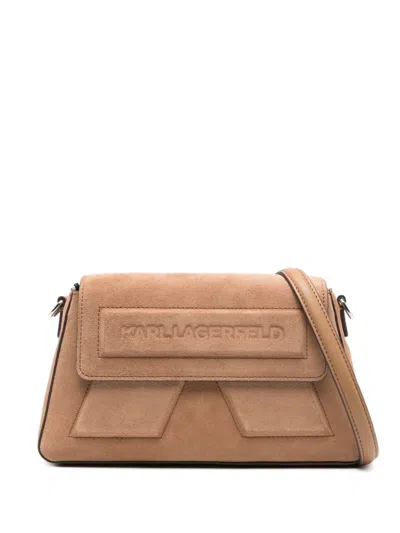 Karl Lagerfeld Ikon Suede Cross Body Bag