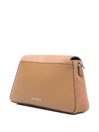 Karl Lagerfeld Ikon Suede Cross Body Bag