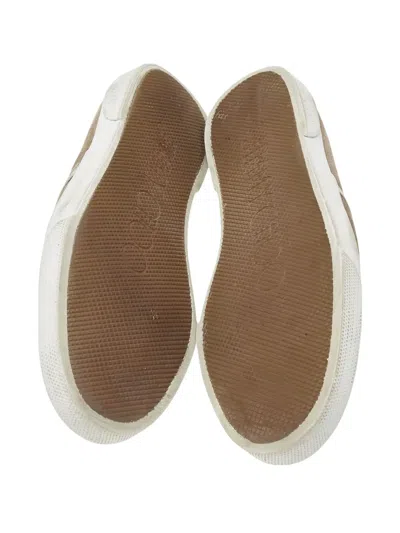Pre-owned Jimmy Choo Suede Glitter Slip-on Sneakers