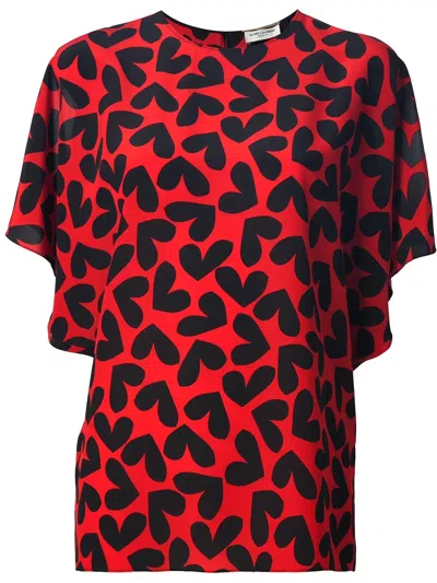 Saint Laurent Heart Print T-shirt