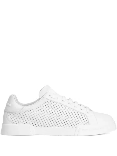 Dolce & Gabbana Portofino Perforated Low-top Sneakers