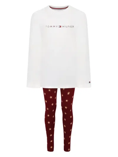 Tommy Hilfiger Junior Logo-print Pajamas In White