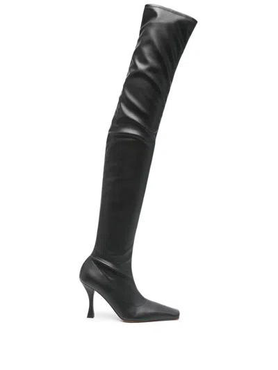 Proenza Schouler 95mm Trap Knee-high Boots In Black
