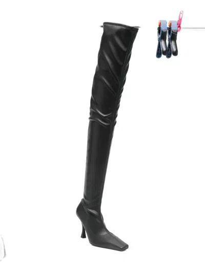 Proenza Schouler 95mm Trap Knee-high Boots In Black