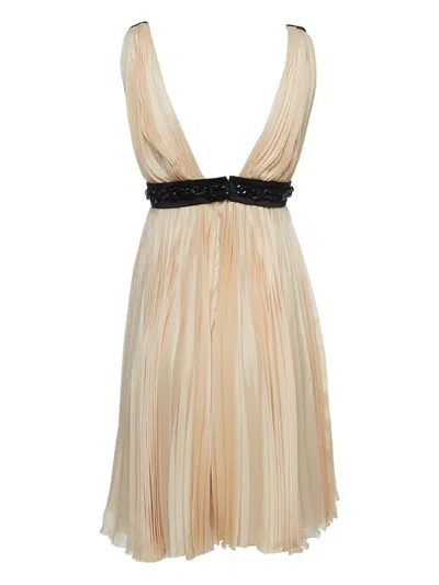 Pre-owned Dsquared2 Pleated Silk Dress