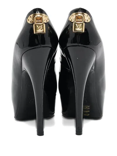 Pre-owned Louis Vuitton 2023 150mm Oh Really! Patent Leather Peep-toe Pumps In Black