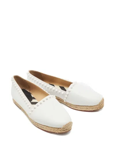 Pre-owned Christian Louboutin 2024 Melides Leather Studded Espadrilles