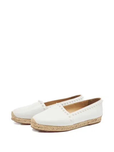 Pre-owned Christian Louboutin 2024 Melides Leather Studded Espadrilles