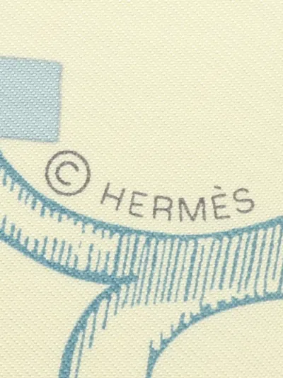 Pre-owned Hermes 2020 90 Dou Re Boucles Scarf