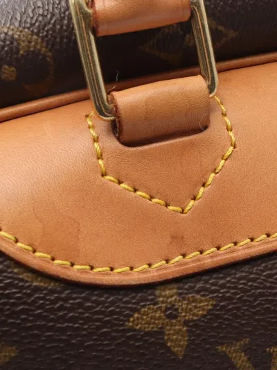 Pre-owned Louis Vuitton 2002 Deauville Bowling Monogram Vanity Bag In Brown