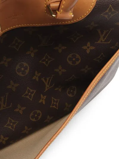 Pre-owned Louis Vuitton 2002 Deauville Bowling Monogram Vanity Bag In Brown