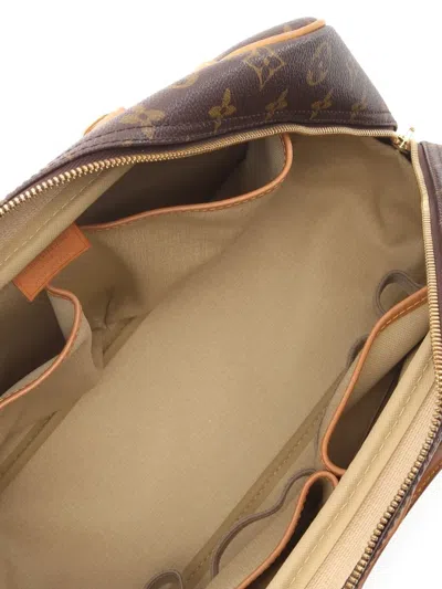 Pre-owned Louis Vuitton 2002 Deauville Bowling Monogram Vanity Bag In Brown