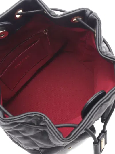 Pre-owned Chanel 2021 Matelasse Backpack In Black