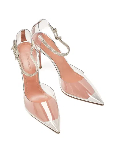 Pre-owned Amina Muaddi 100mm  Crystal-embellished Pumps