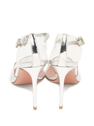 Pre-owned Amina Muaddi 100mm  Crystal-embellished Pumps