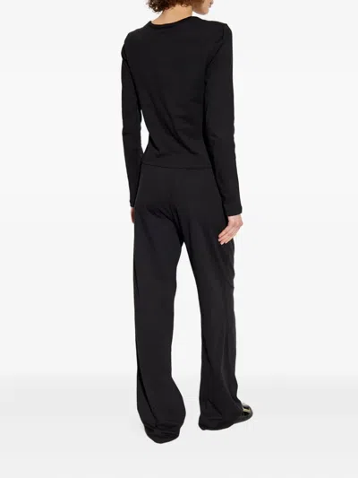 Diesel Gilda-d-core Logo-waistband Pajama Set In Black