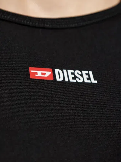 Diesel Gilda-d-core Logo-waistband Pajama Set In Black