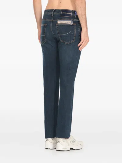 Jacob Cohen Contrast-stitching Jeans In Blue