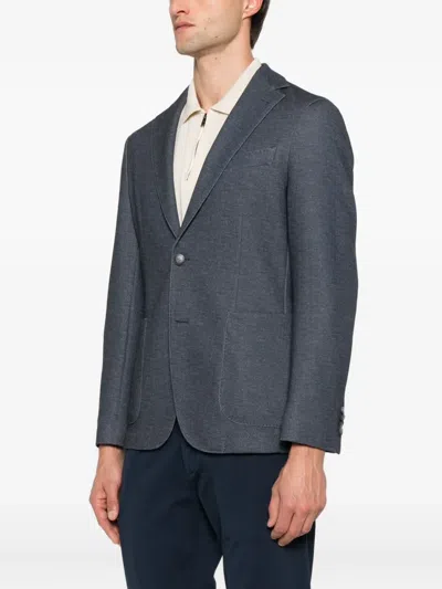 Hugo Boss Patch-pocket Jacket In Blue