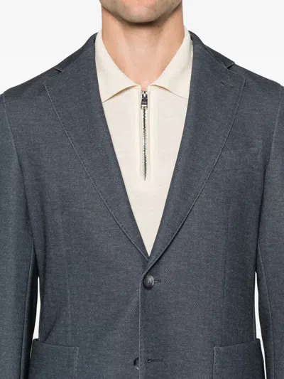 Hugo Boss Patch-pocket Jacket In Blue