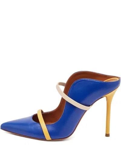 Pre-owned Malone Souliers 100mm Leather Strap Mules