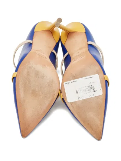 Pre-owned Malone Souliers 100mm Leather Strap Mules